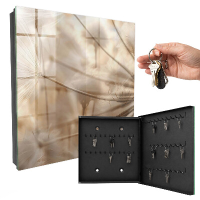 Key cabinet for wall Beige dandelions