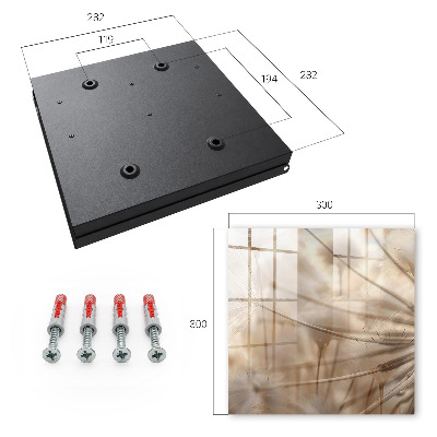 Key cabinet for wall Beige dandelions