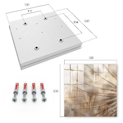 Key cabinet for wall Beige dandelions