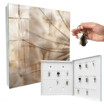 Key cabinet for wall Beige dandelions