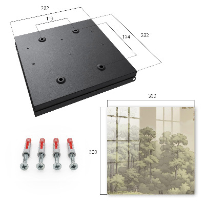 Key cabinet for wall Green forest