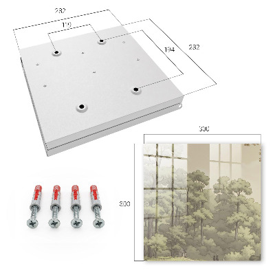 Key cabinet for wall Green forest