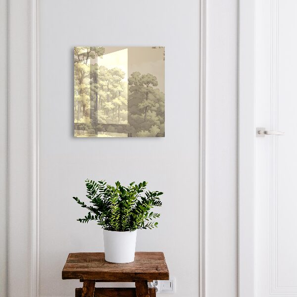 Key cabinet for wall Green forest