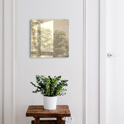 Key cabinet for wall Green forest