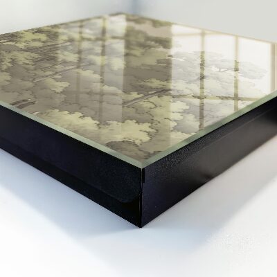 Key cabinet for wall Green forest