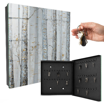 Key cabinet for wall Birch nature