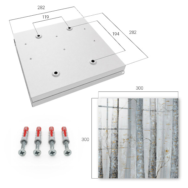 Key cabinet for wall Birch nature