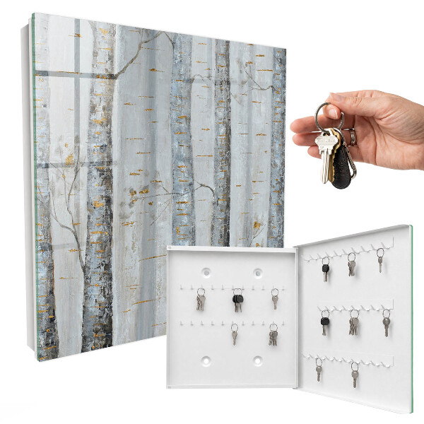 Key cabinet for wall Birch nature