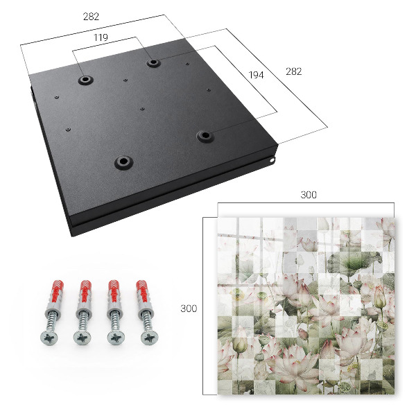 Key cabinet for wall Geometric lilies