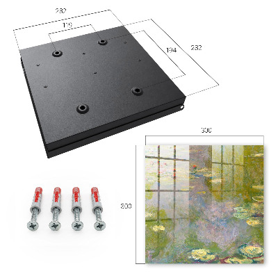 Key cabinet for wall Claude Monet's Water Lilies