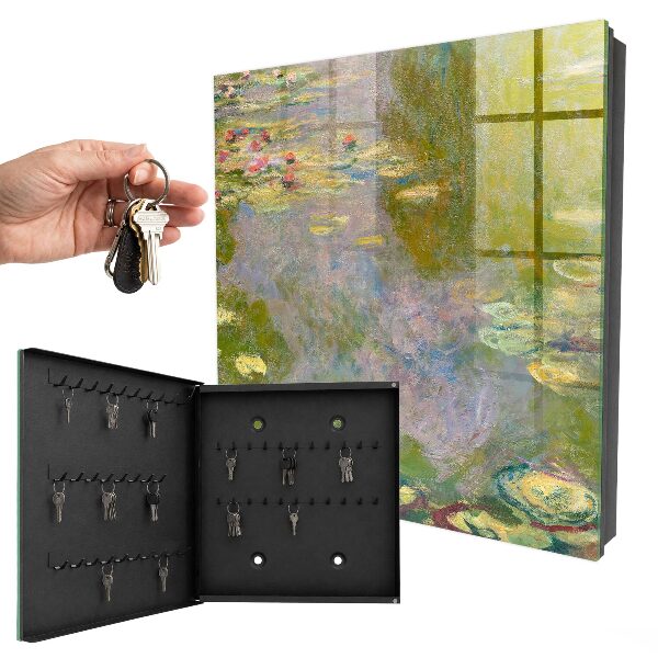 Key cabinet for wall Claude Monet's Water Lilies