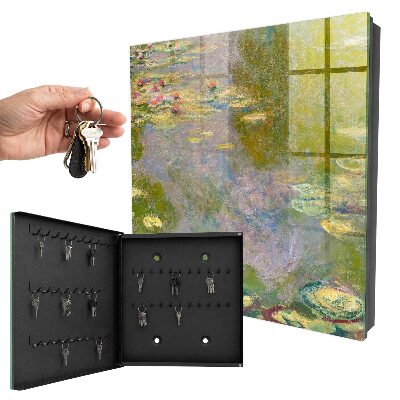Key cabinet for wall Claude Monet's Water Lilies