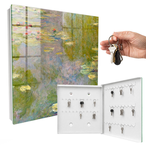 Key cabinet for wall Claude Monet's Water Lilies