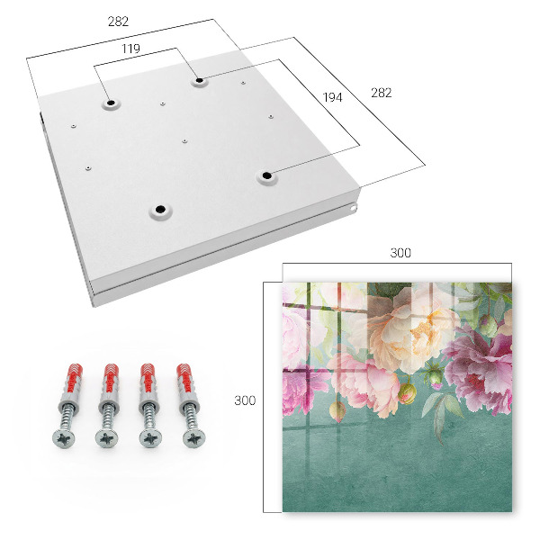 Key storage box Floral elegance