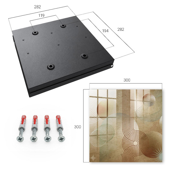 Key cabinet for wall Geometric shapes