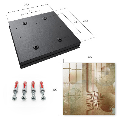 Key cabinet for wall Geometric shapes