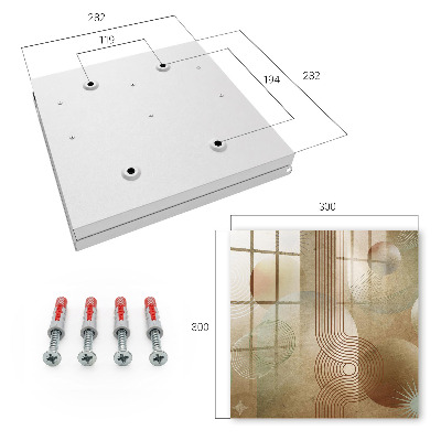 Key cabinet for wall Geometric shapes