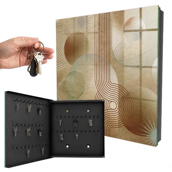 Key cabinet for wall Geometric shapes