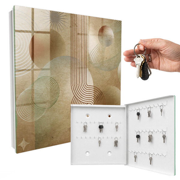 Key cabinet for wall Geometric shapes