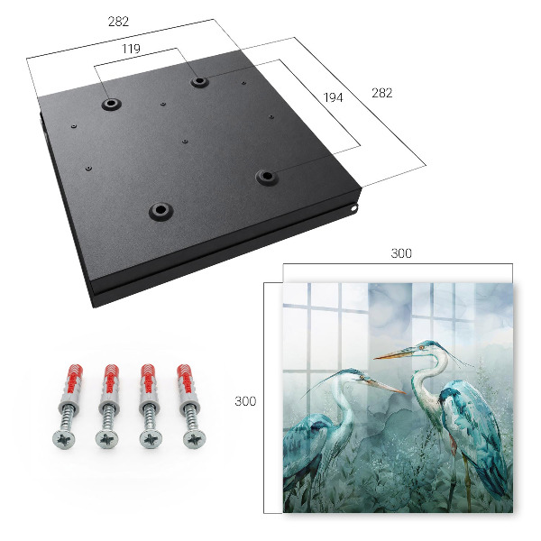 Key box Watercolor herons