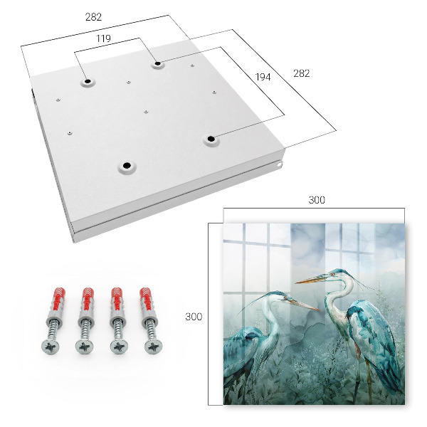 Key box Watercolor herons