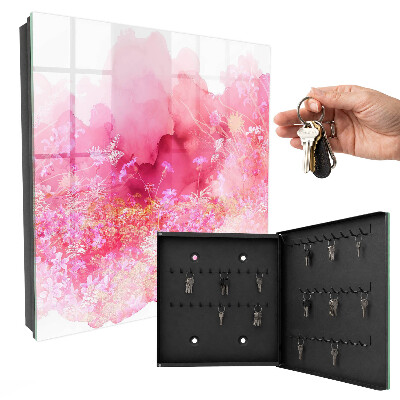 Key cabinet for wall Flower landscape