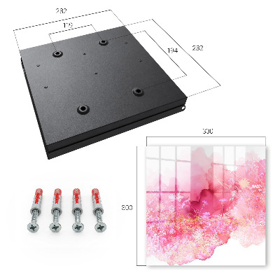 Key cabinet for wall Flower landscape
