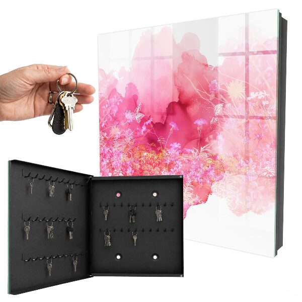 Key cabinet for wall Flower landscape
