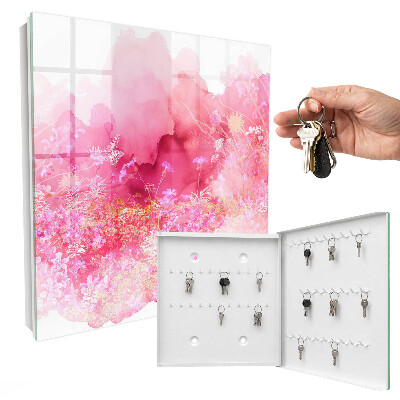 Key cabinet for wall Flower landscape