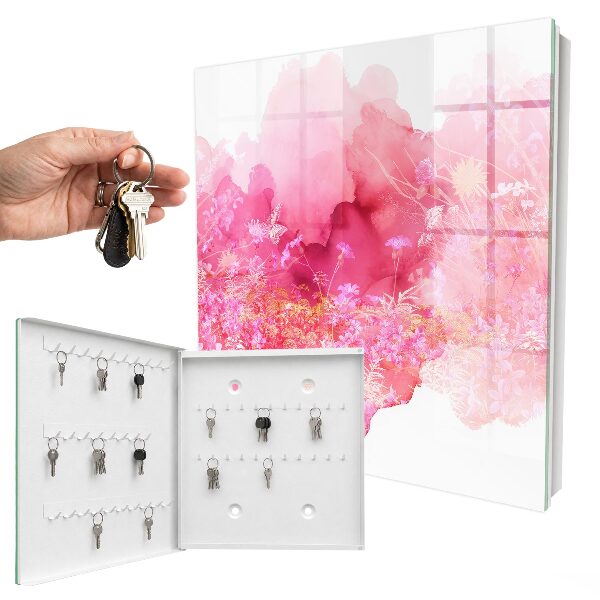 Key cabinet for wall Flower landscape