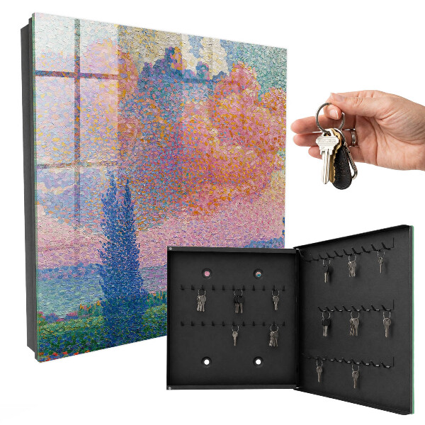 Key cabinet for wall Colorful nature