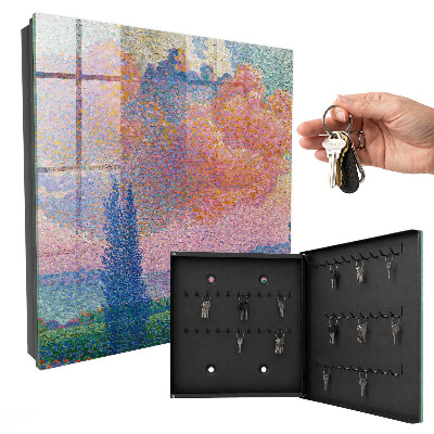 Key cabinet for wall Colorful nature