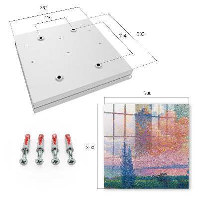 Key cabinet for wall Colorful nature