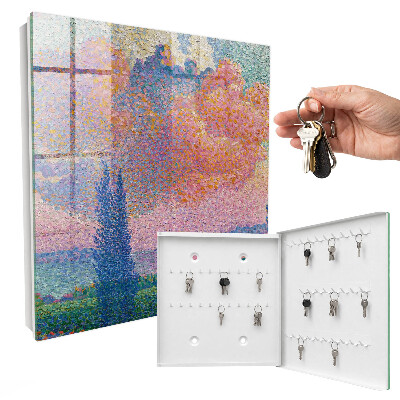 Key cabinet for wall Colorful nature