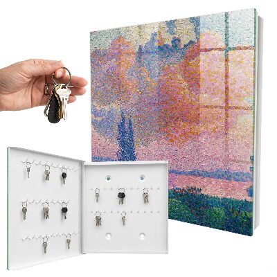 Key cabinet for wall Colorful nature