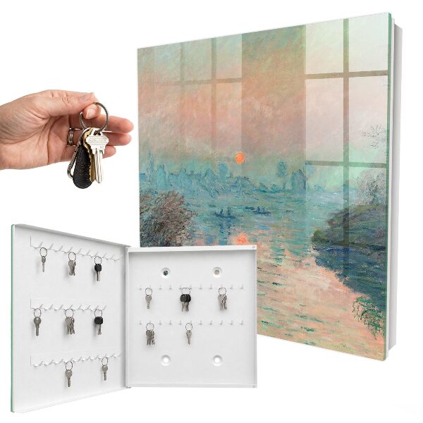 Key cabinet for wall Romantic landscape