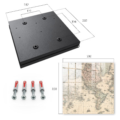 Key storage box World map