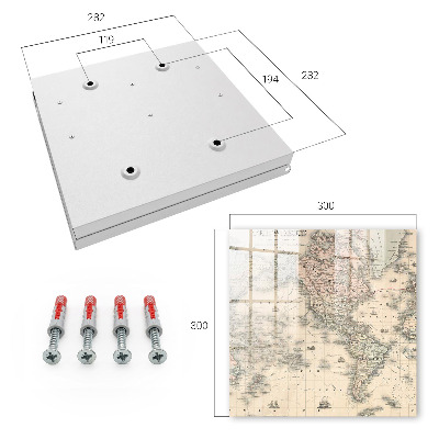 Key storage box World map