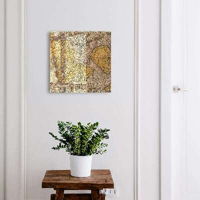 Key cabinet for wall Old map