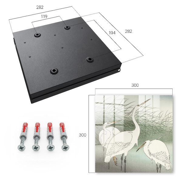 Key cabinet for wall Herons and grasses