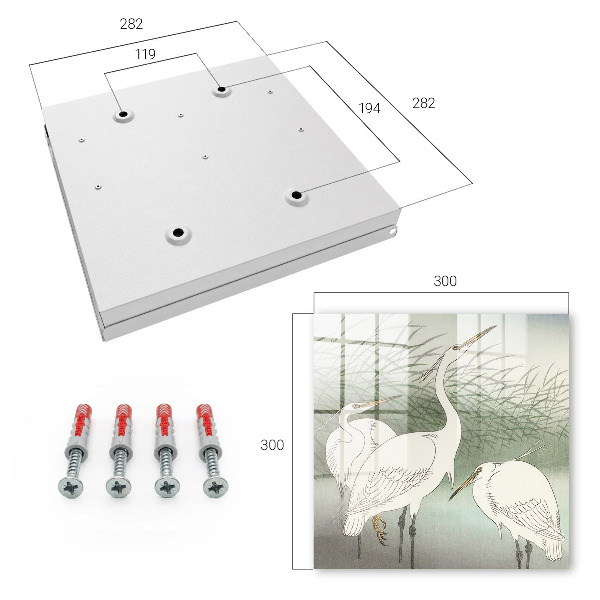 Key cabinet for wall Herons and grasses