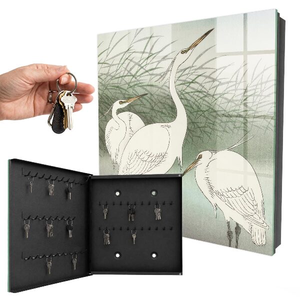 Key cabinet for wall Herons and grasses