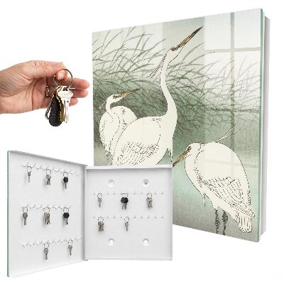 Key cabinet for wall Herons and grasses