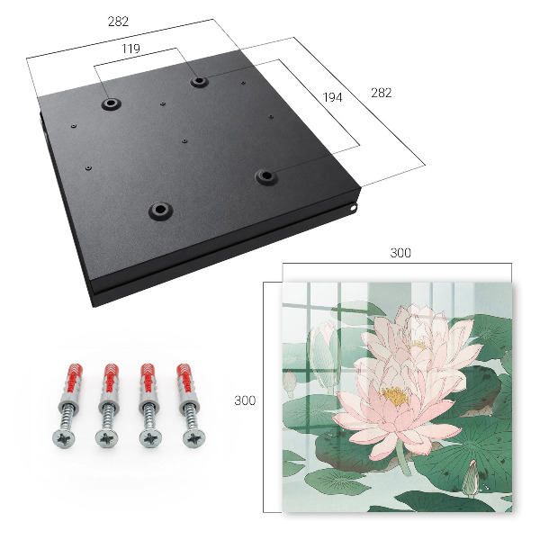 Key cabinet for wall Water lilies