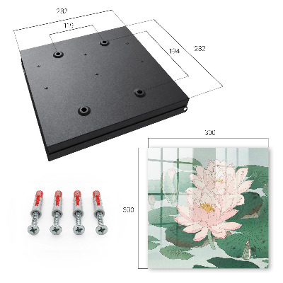 Key cabinet for wall Water lilies