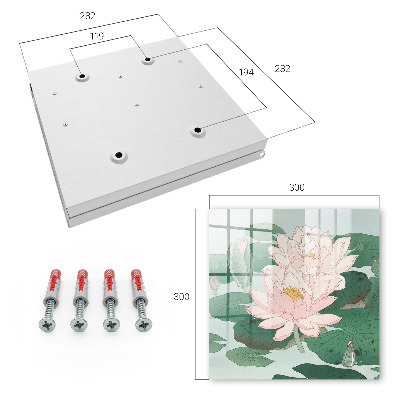 Key cabinet for wall Water lilies