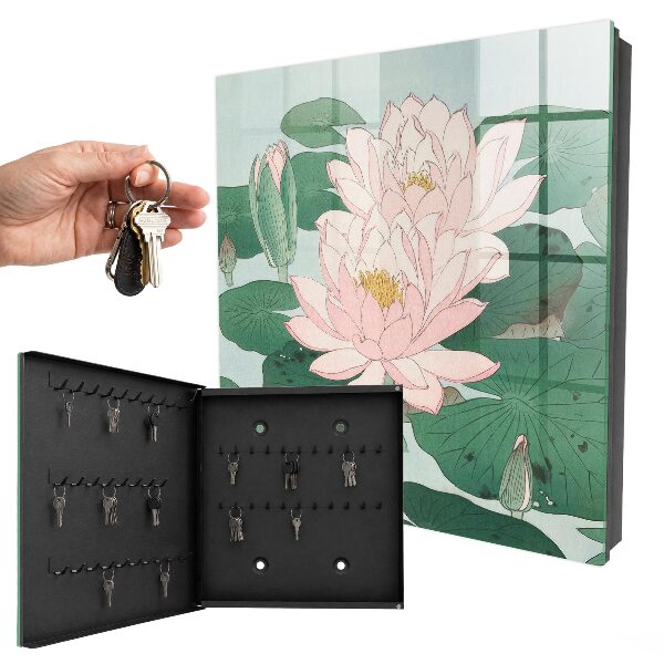 Key cabinet for wall Water lilies