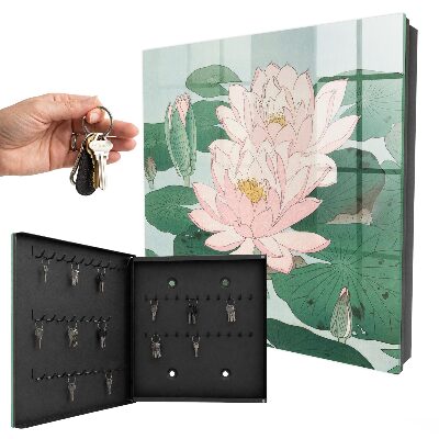 Key cabinet for wall Water lilies