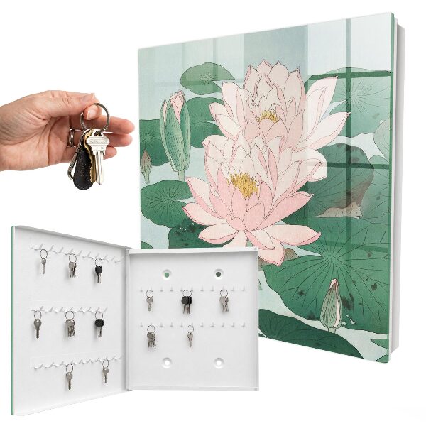 Key cabinet for wall Water lilies