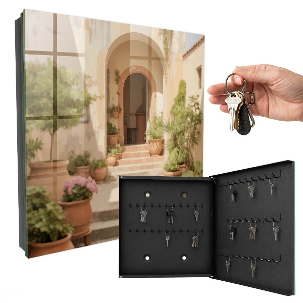 Key storage box Rustic garden